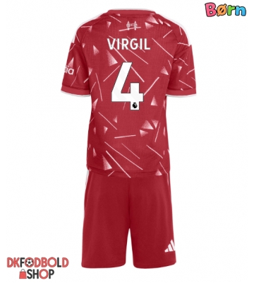 Liverpool Virgil van Dijk #4 Hjemmebanesæt Børn 2026-27 Kort ærmer (+ korte bukser)